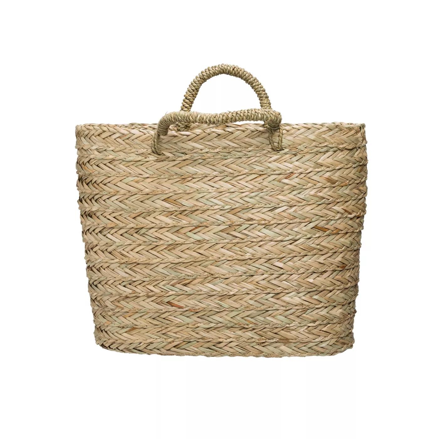 Handwoven Beige Seagrass Wall Baskets (Set of 2 Sizes) - Image 0