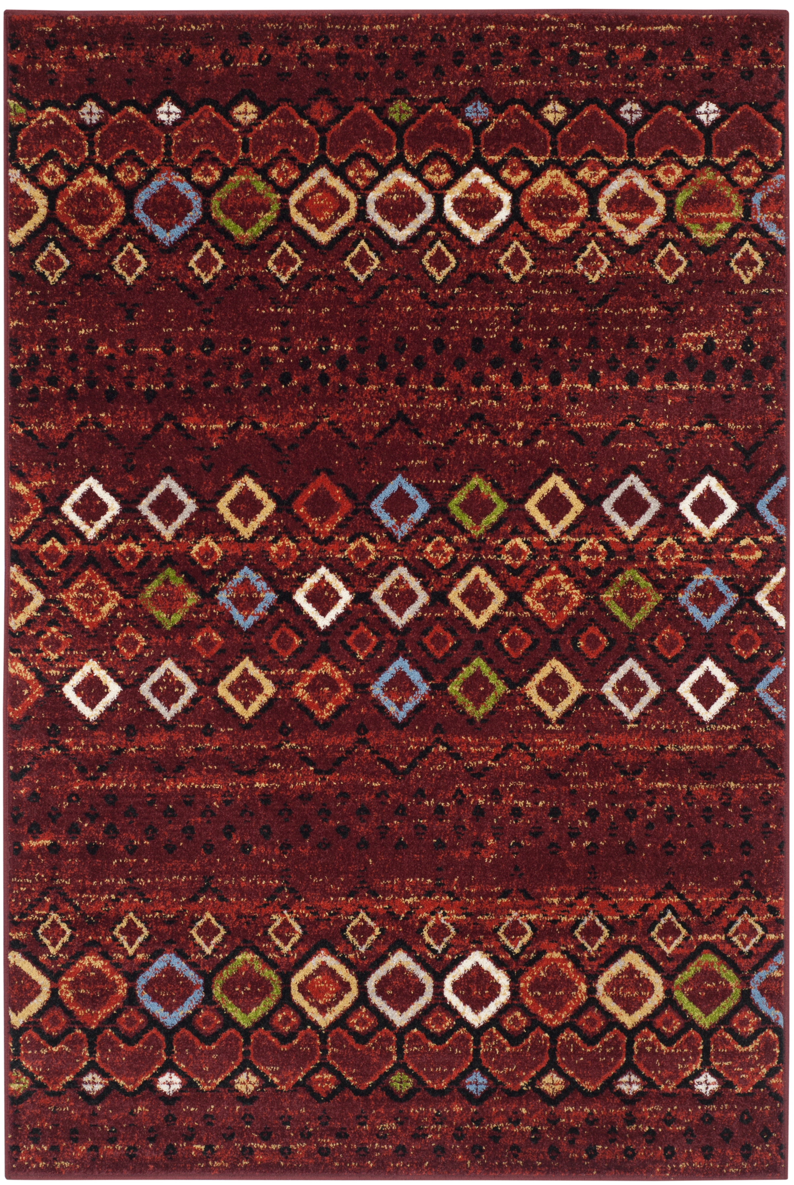 Arlo Home Woven Area Rug, AMS108D, Terracotta/Multi,  4' X 6' - Image 0