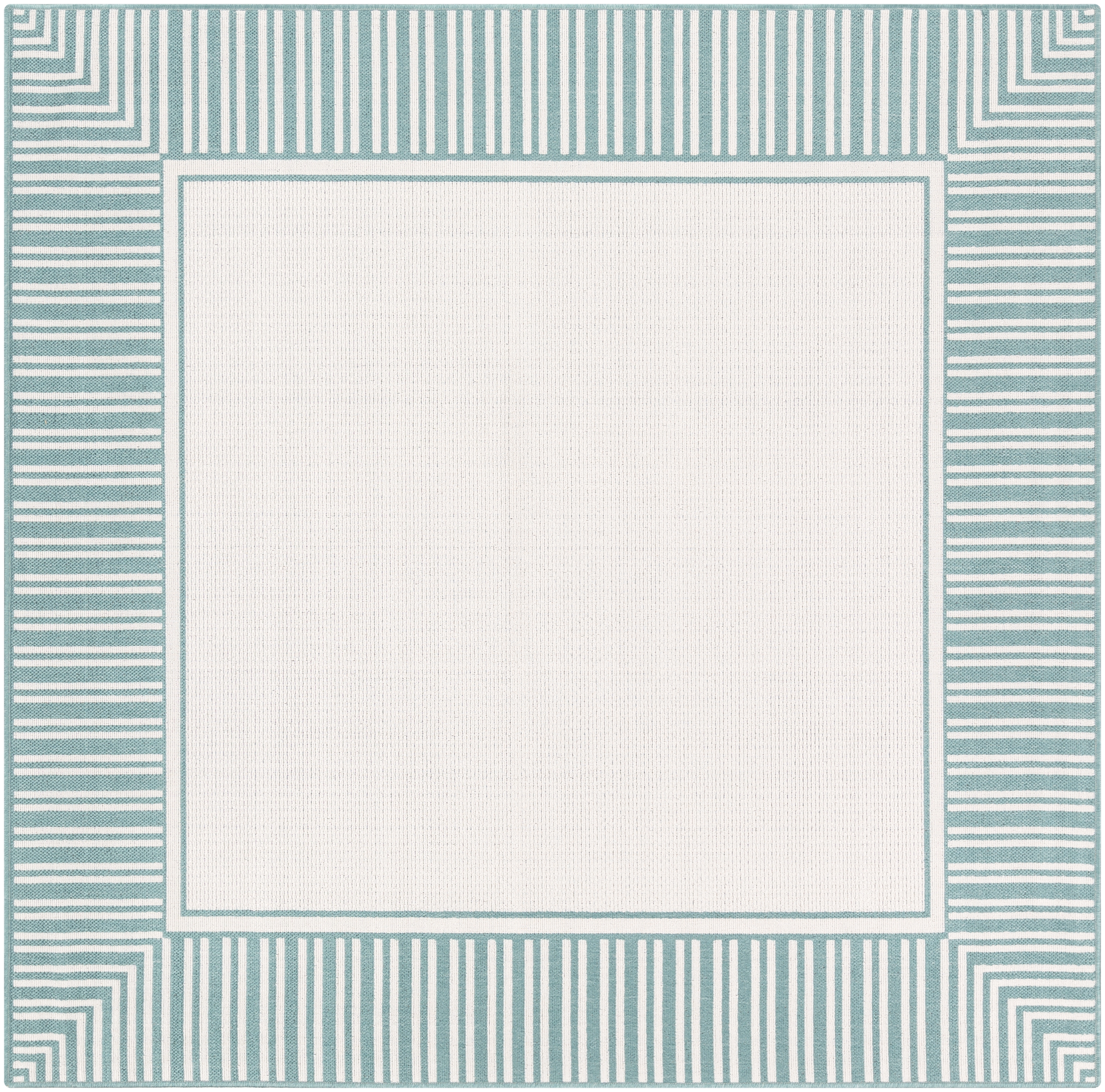 Alfresco Beige Outdoor 8'10" x 8'10" Machine Woven Rug - Image 0