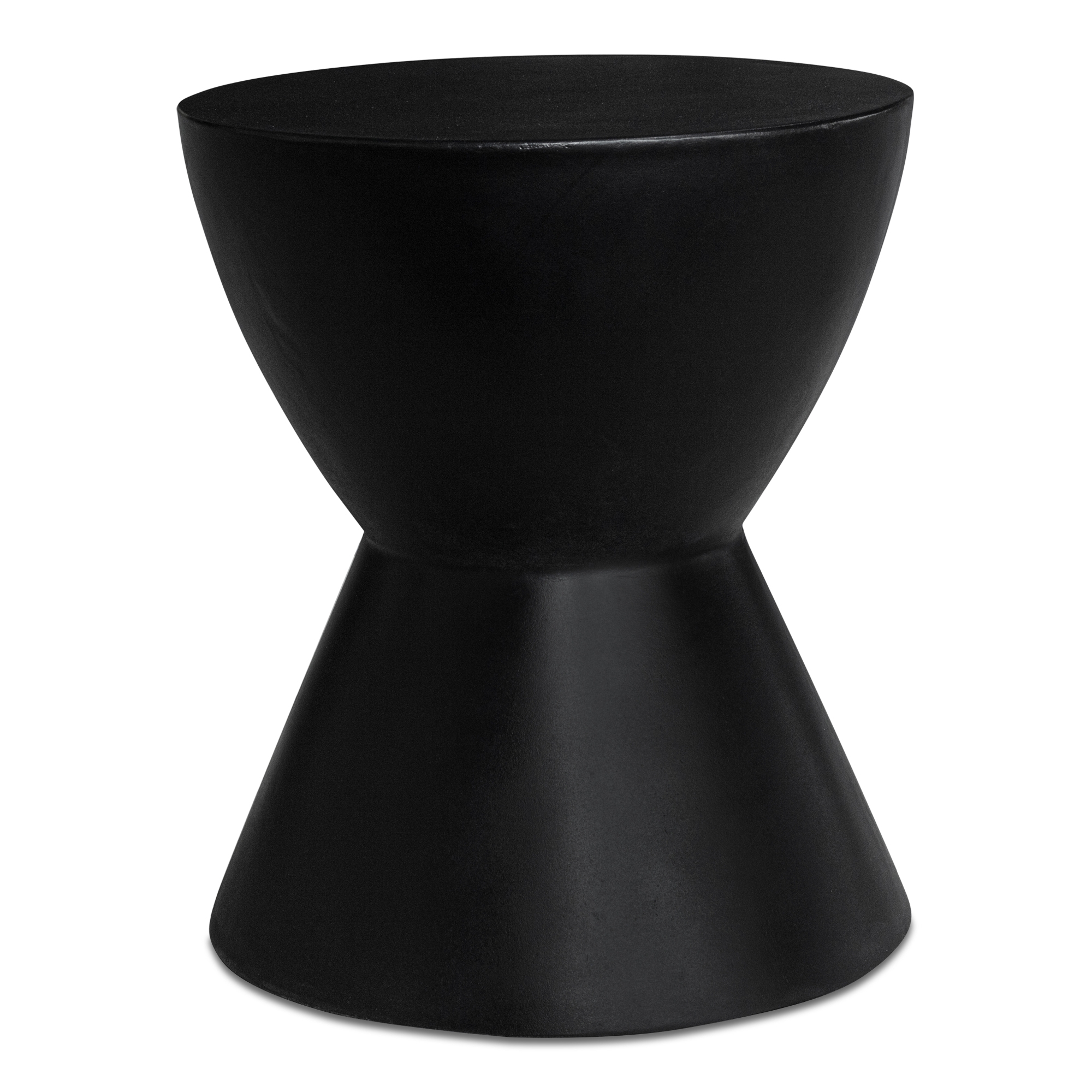 Hourglass Outdoor Stool Black - Image 0