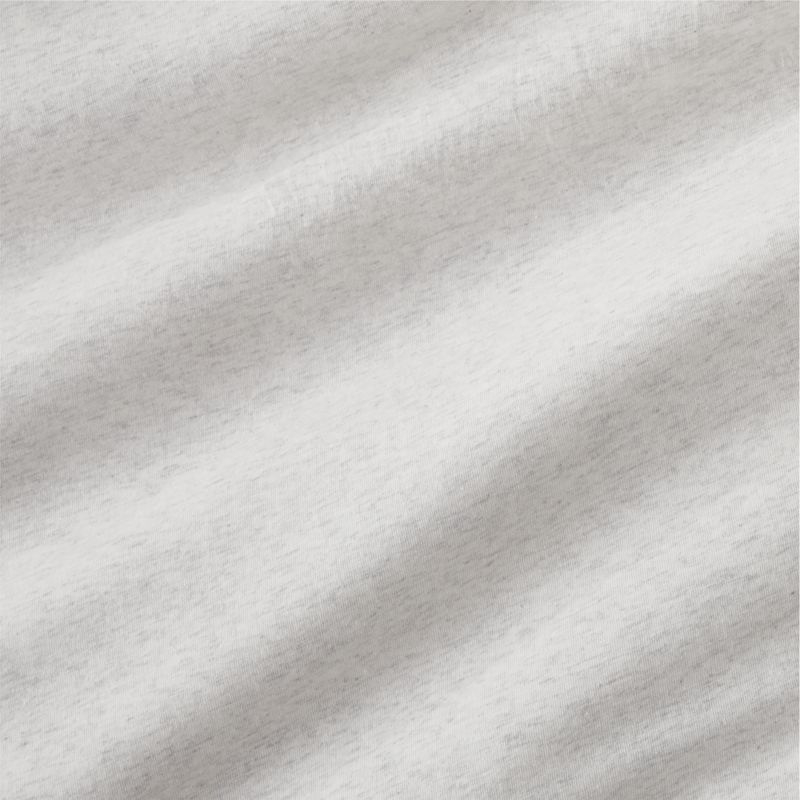 Cozysoft Organic Cotton Jersey Heathered Ivory Twin/Twin XL Bed Sheet Set - Image 9