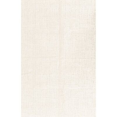 Hand-Knotted 5.9' x 8.9' Silver/White Area Rug - Image 0