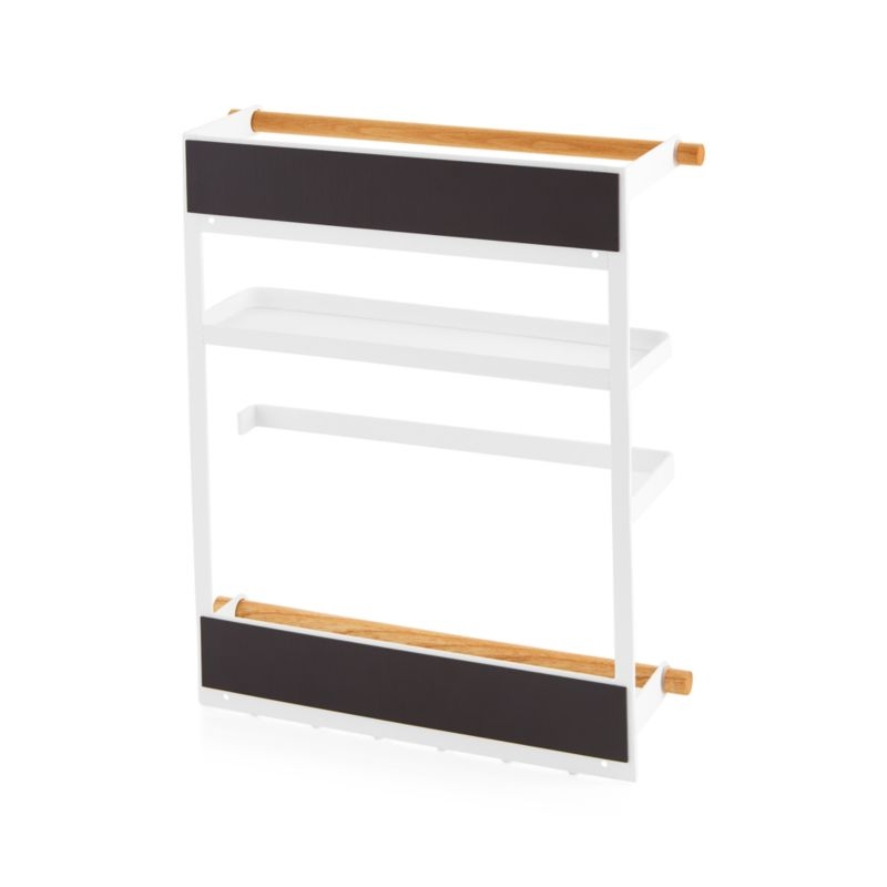 Yamazaki Tosca White Magnetic Kitchen Organization Rack - Image 1