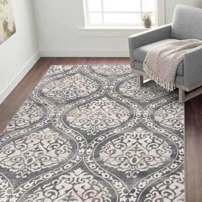 Demonte Abstract Gray Area Rug - Image 0