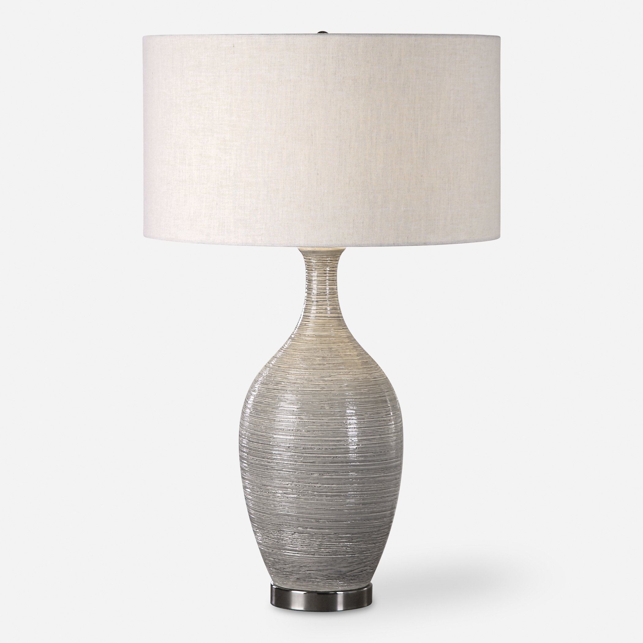 Dinah Gray Textured Table Lamp - Image 0