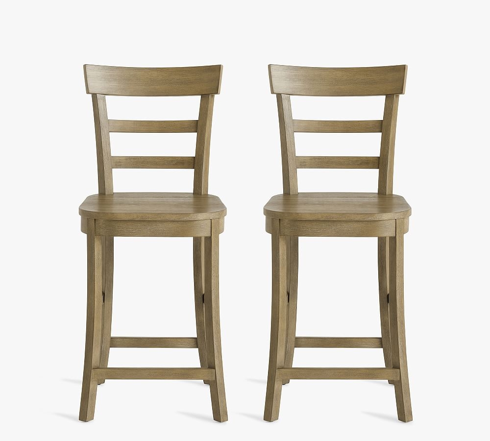Liam Counter Stool, Weathered Gray, Set of 2 - Image 0