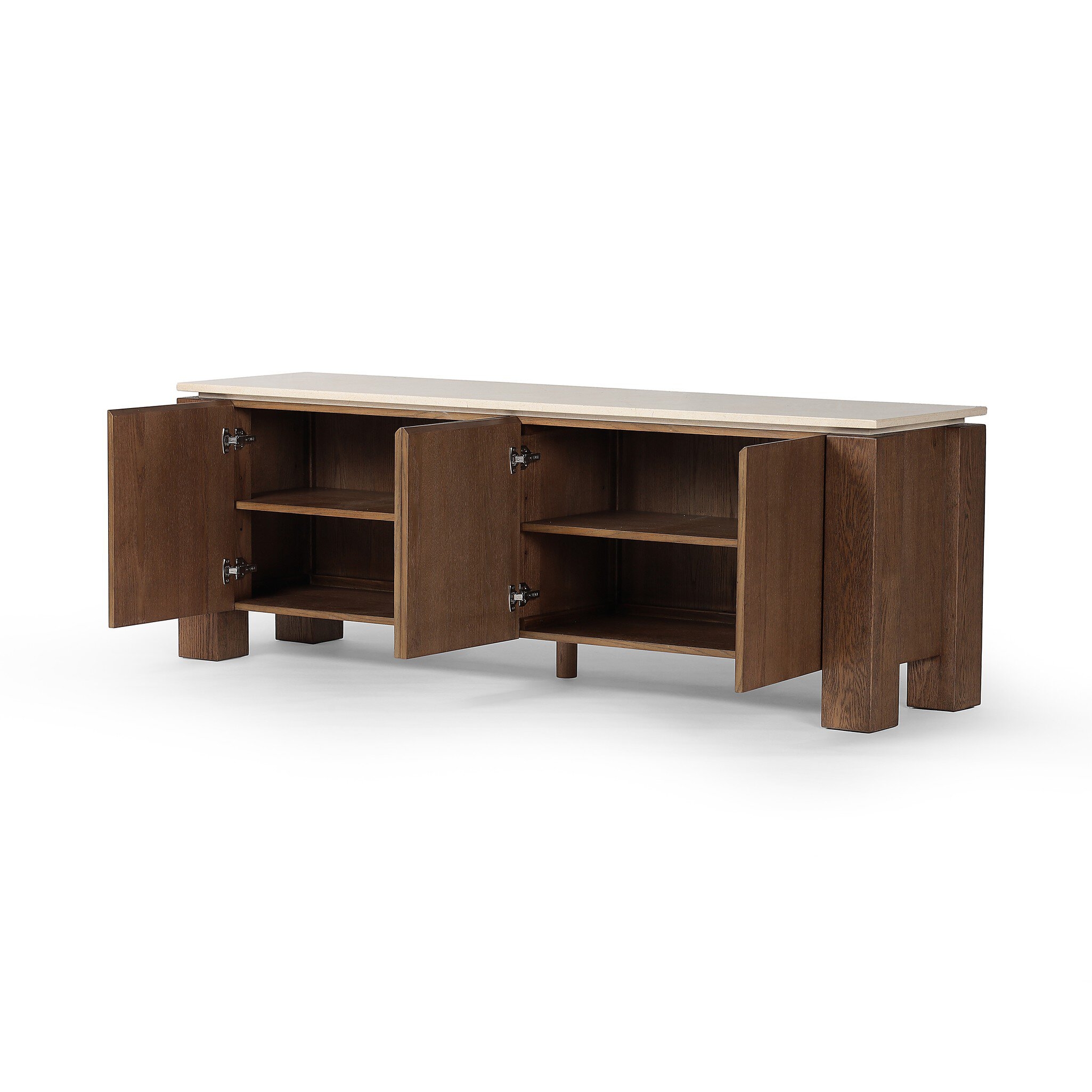 Gibbs Media Console - Tan Oak Veneer - Image 8