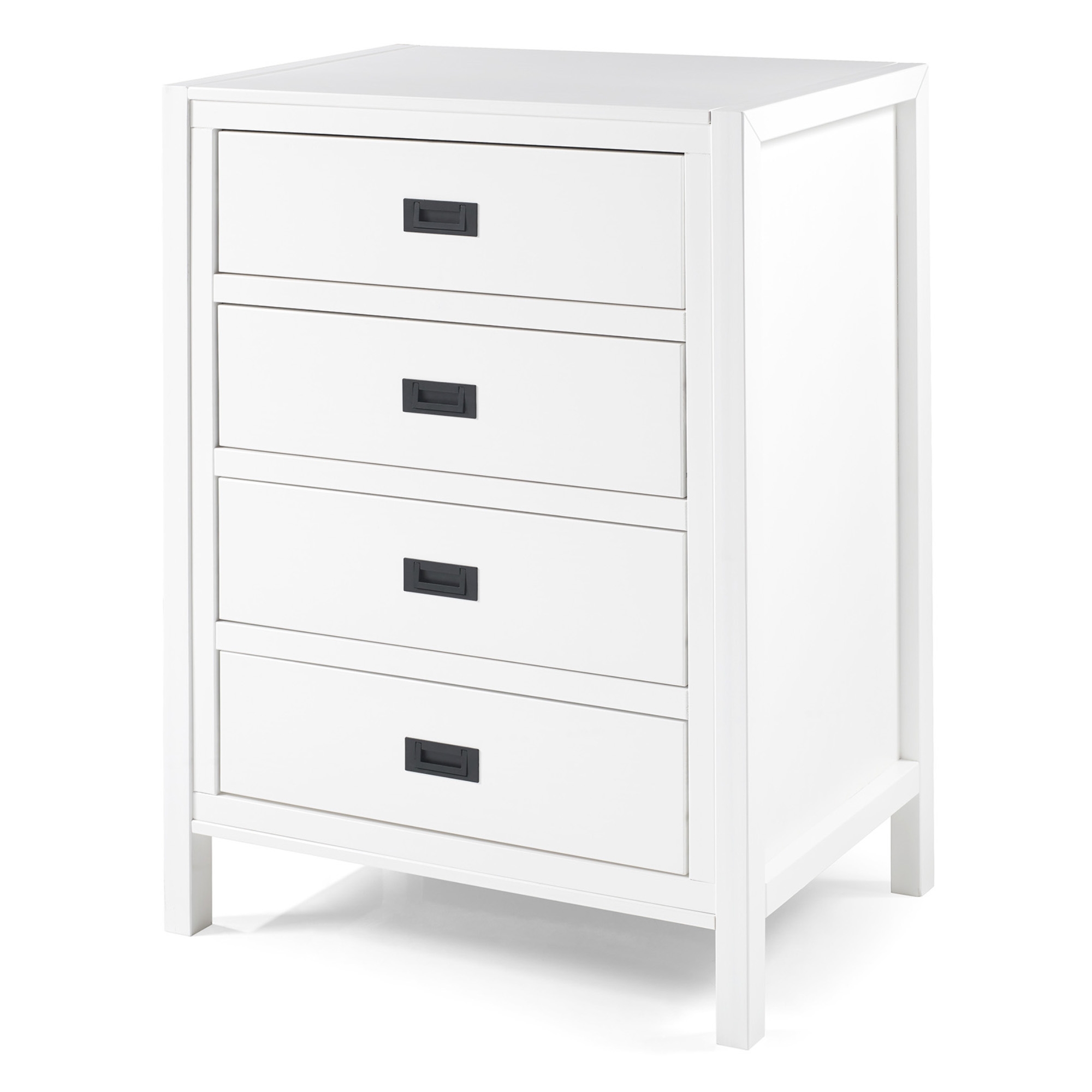 Lydia 40" Classic Solid Wood 4 Drawer Chest - White - Image 2