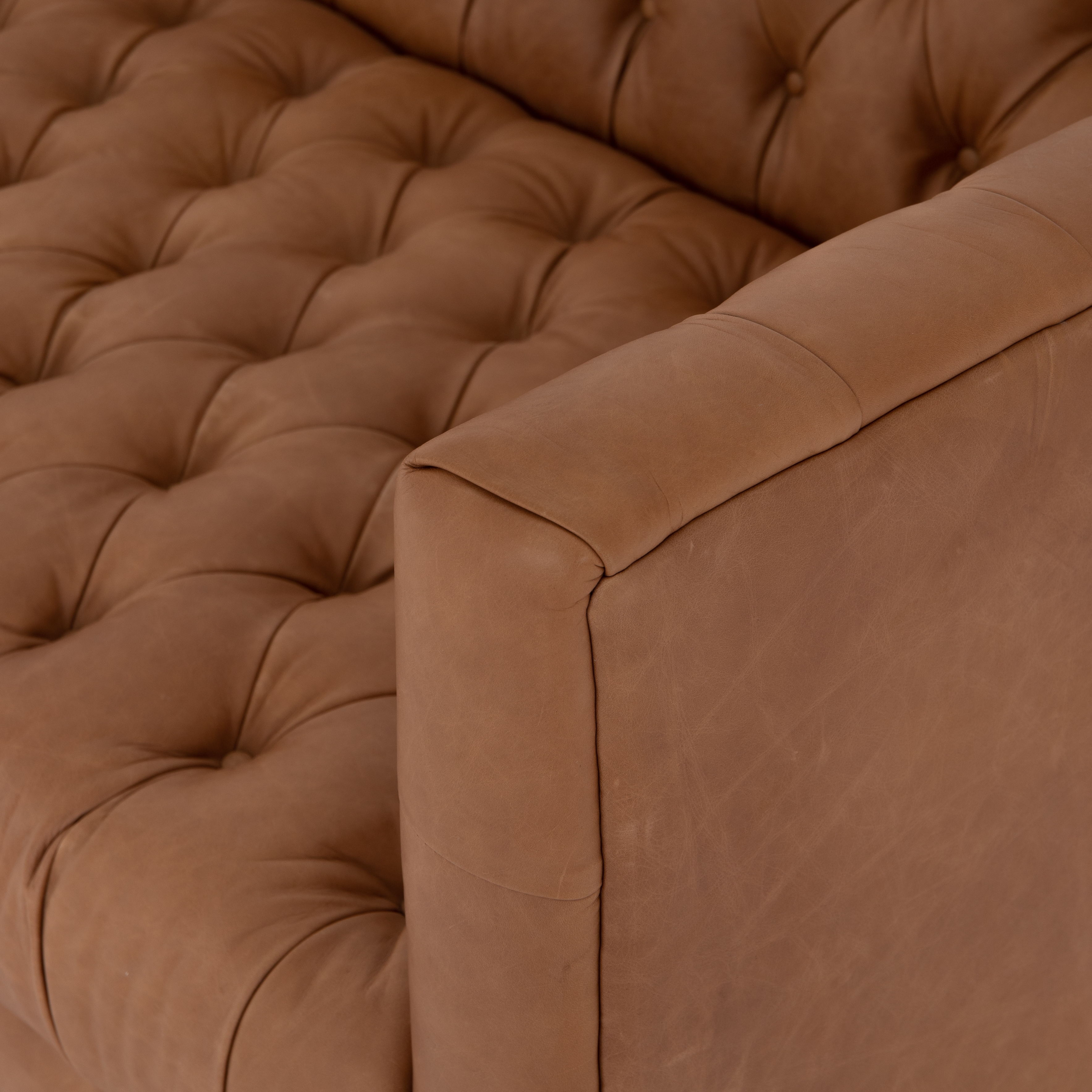 Williams Leather Sofa - Natural Washed Camel - Image 9