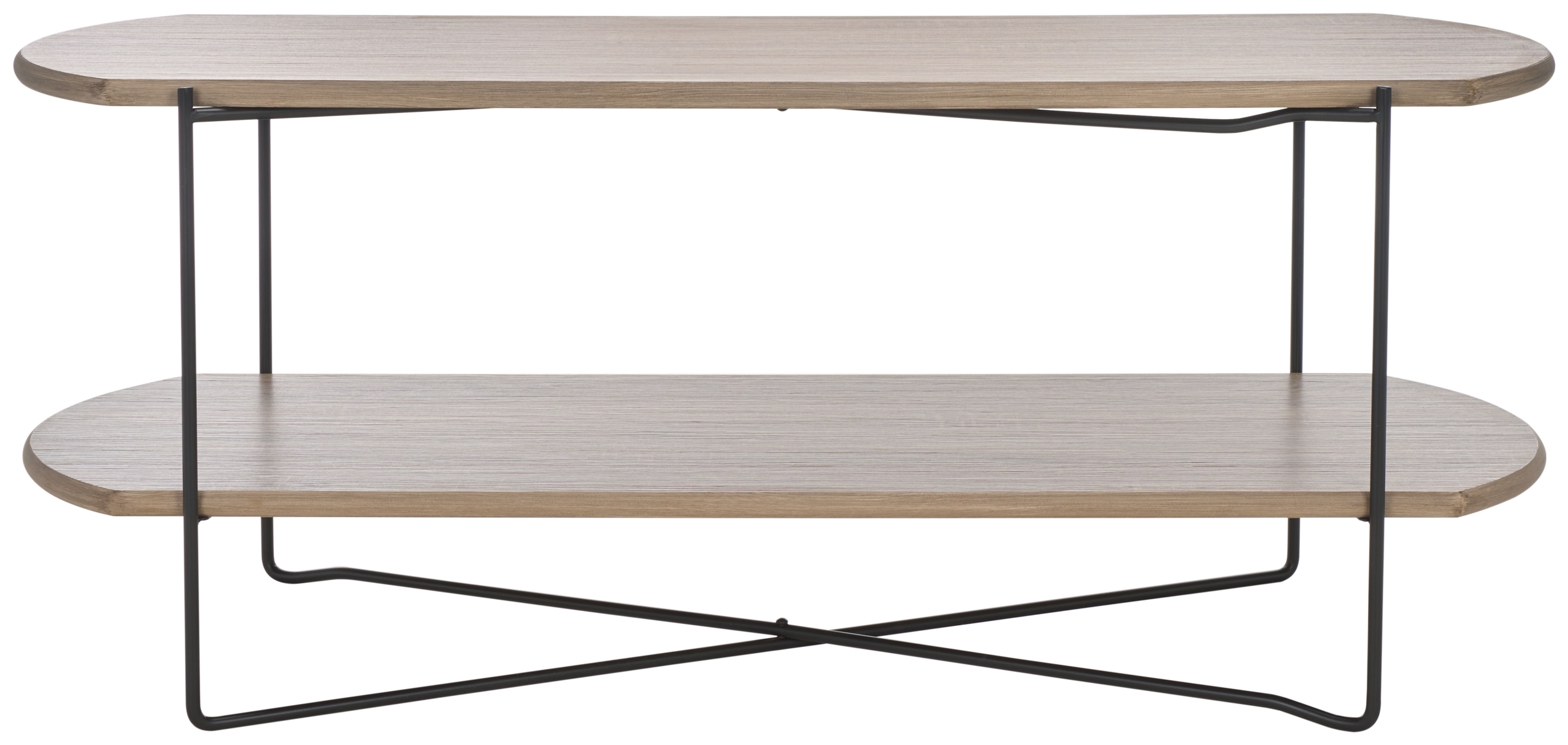 Marlee Coffee Table - Light Grey Oak / Black - Safavieh - Image 0