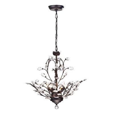 Leatrice 4 - Light Unique Tiered Chandelier with Crystal Accents - Image 0