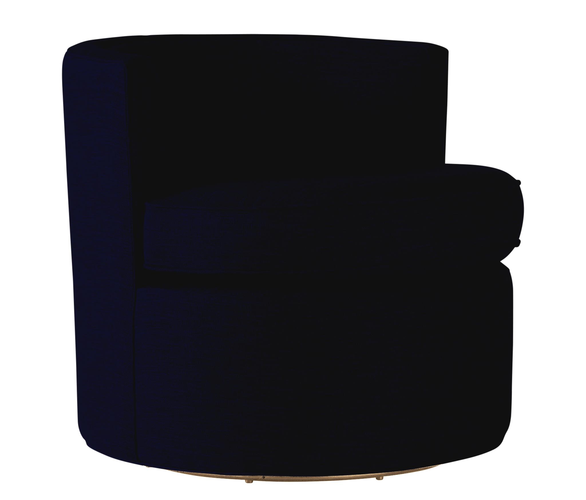 Blue Carly Mid Century Modern Swivel Chair - Royale Cobalt - Image 1