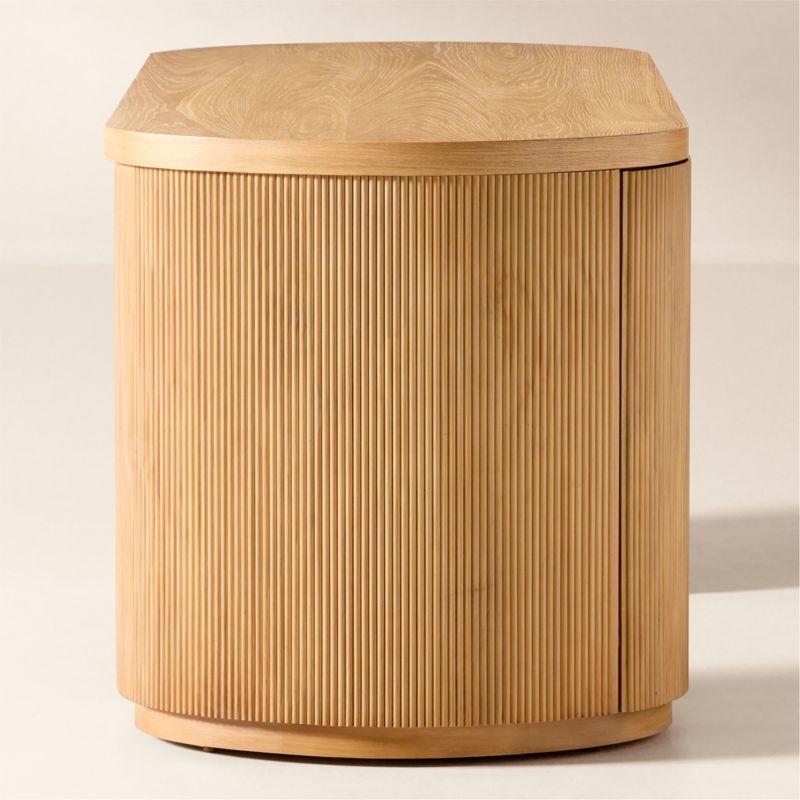 Reid 70" Oval Light Oak Storage Desk - Image 3