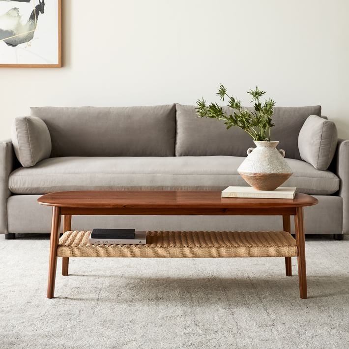 WE Chadwick Collection Rectangle Coffee Table, Cool Walnut - Image 1