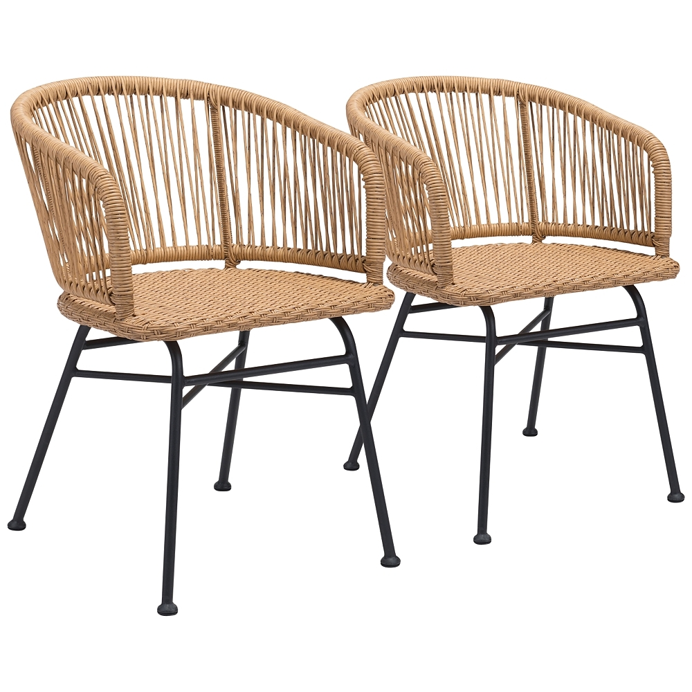 Zuo Zaragoza Natural Outdoor Dining Chairs Set of 2 - Style # 95Y73 - Image 0