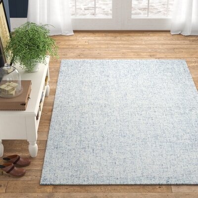 Britley Handmade Tufted Wool Light Blue/Natural Area Rug - Image 0