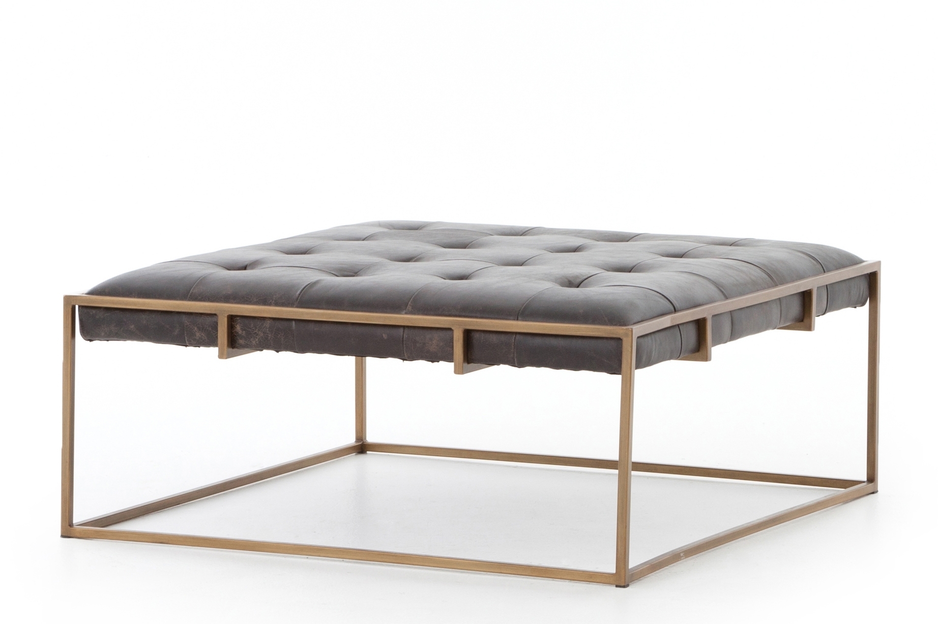 Olwina Square Leather Coffee Table - Image 1
