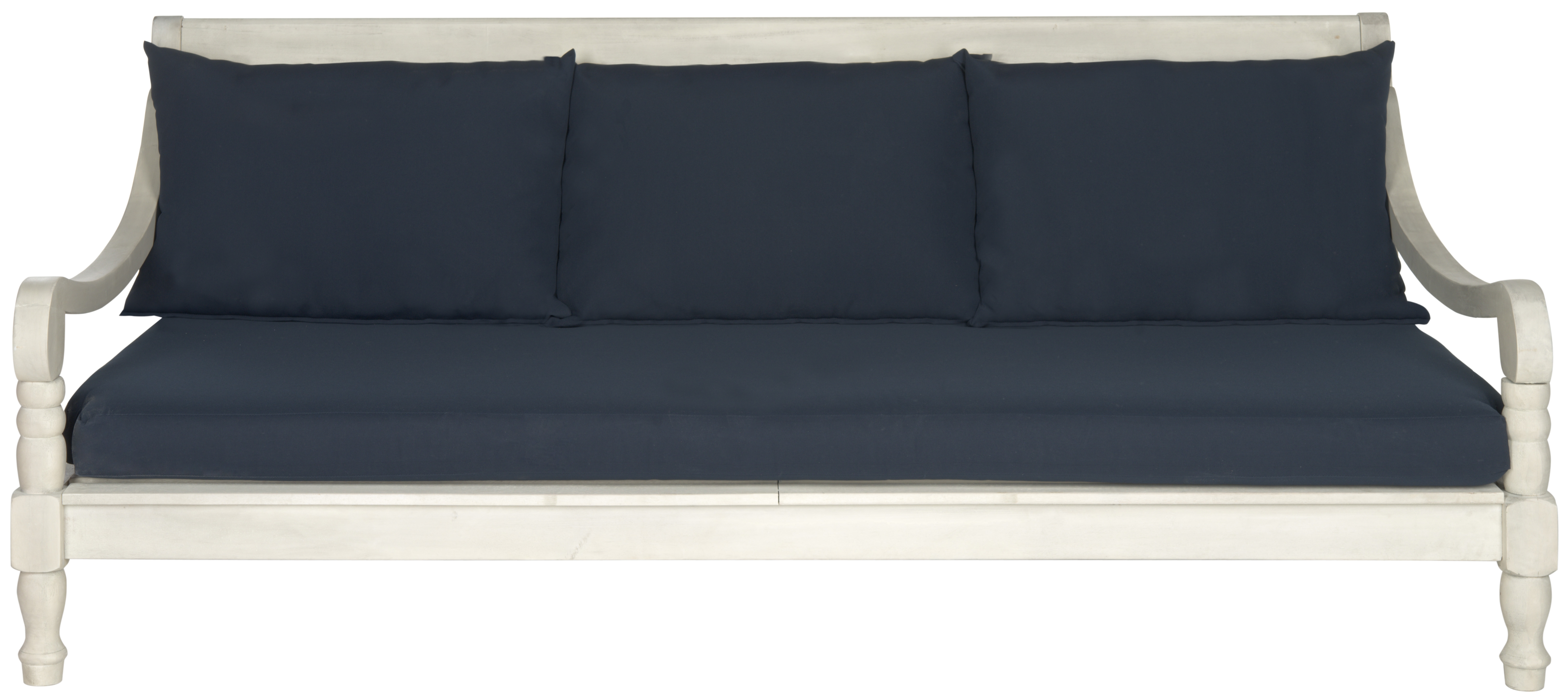 Pasadena Daybed - Antique White/Navy - Safavieh - Image 0