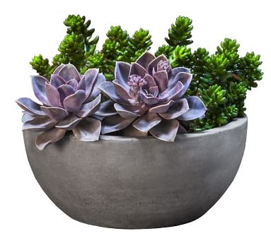 Ace Fiber Cement Bowl Grey Cachepot - Image 1