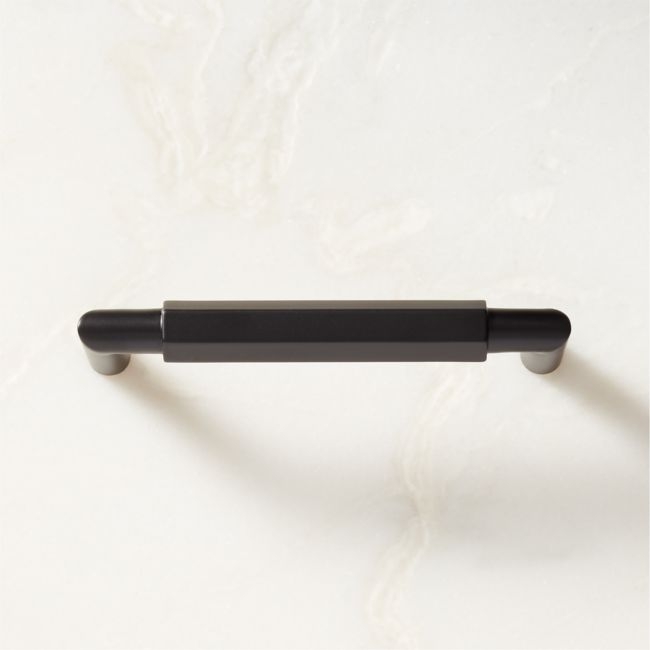 Lavau Black Metal Cabinet Handle 4" - Image 0