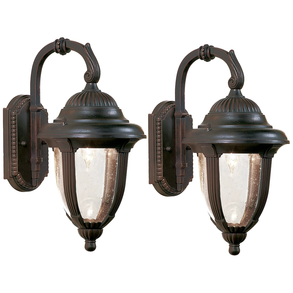 Casa Sierra 14 1/2"H Bronze Traditional Outdoor Wall Light Set - Image 0