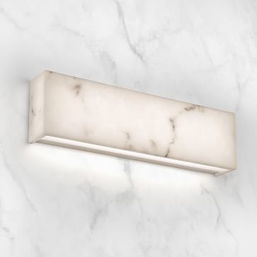linear marbled sconce 18", White - Image 1