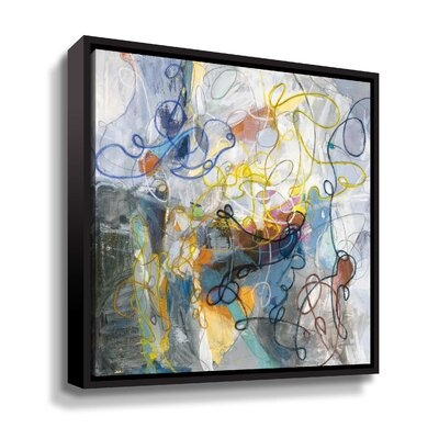 Blue And Sienna Abstract Gallery Wrapped Canvas - Image 0