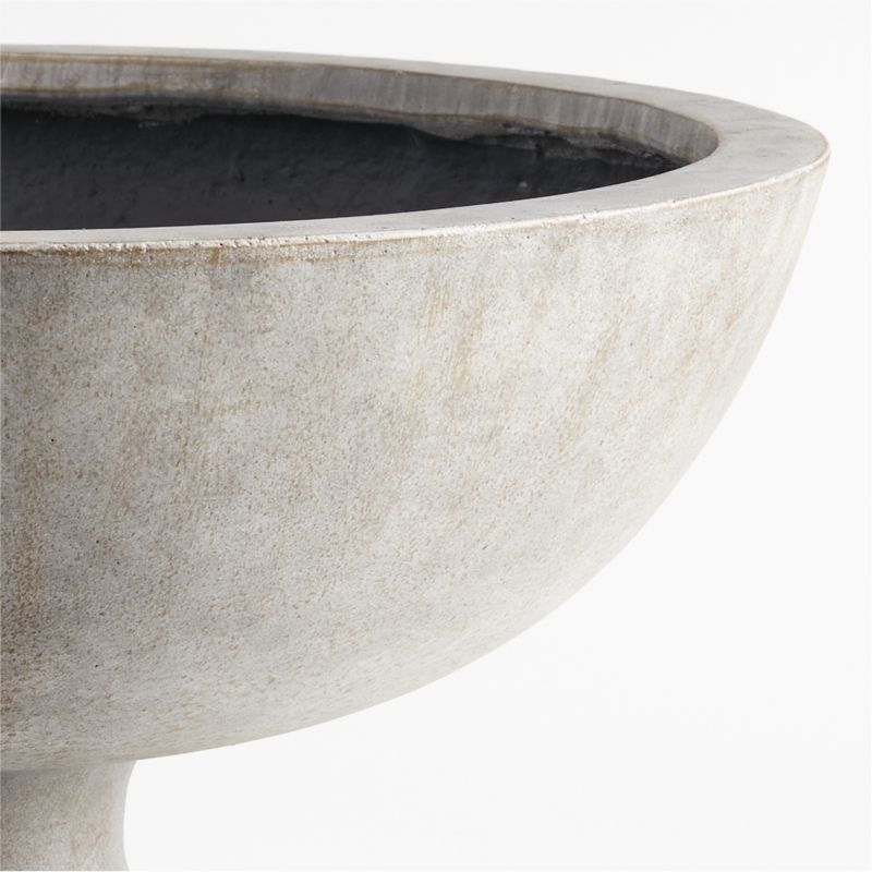 Jo Tall Grey Outdoor Pedestal Planter - Image 1