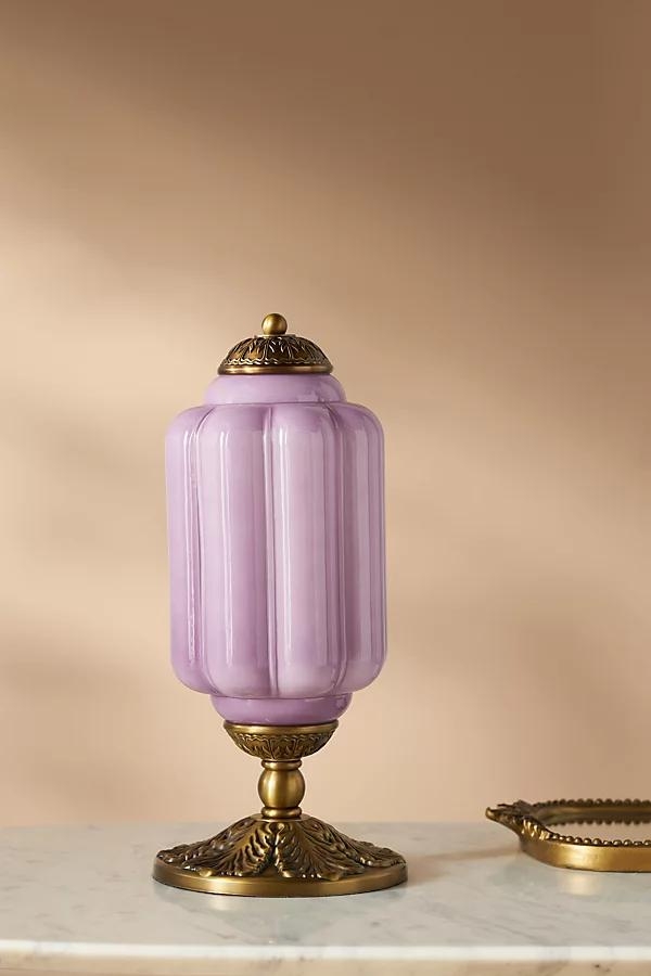 The Eloise Scallop Milk Glass Table Lamp - Image 0