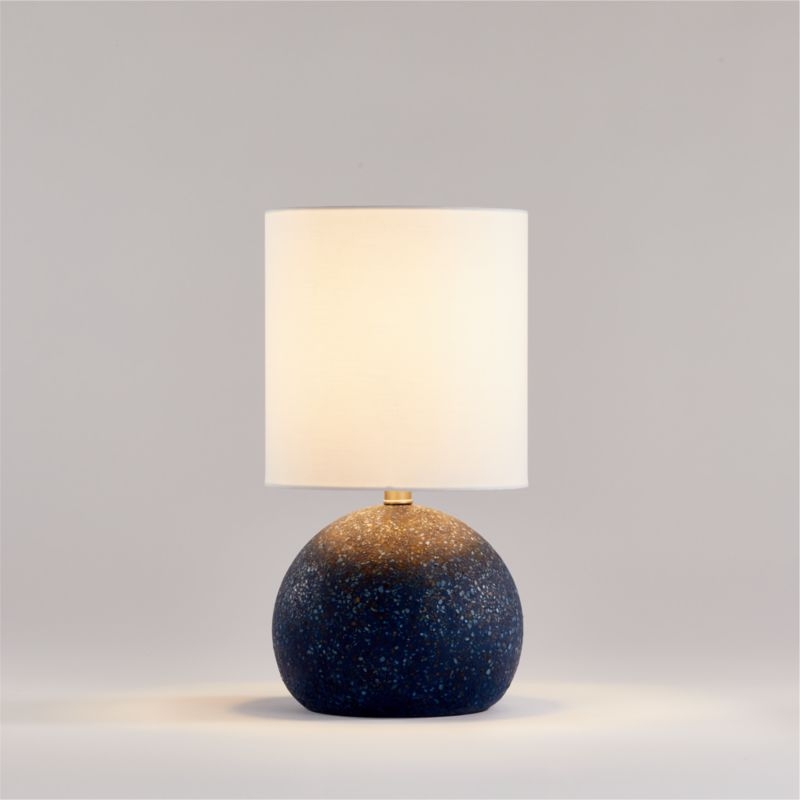 Dark Blue Terrazzo Kids Table Lamp - Image 1