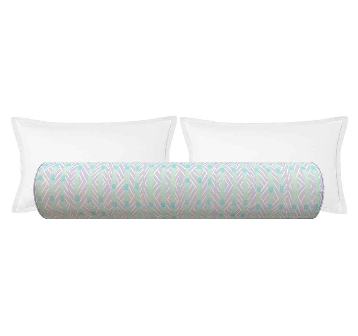 THE BOLSTER :: BOWTIE STRIPES // DUSTY BLUE | TEIL TEXTILES - TWIN XL // 9" X 30" - Image 0