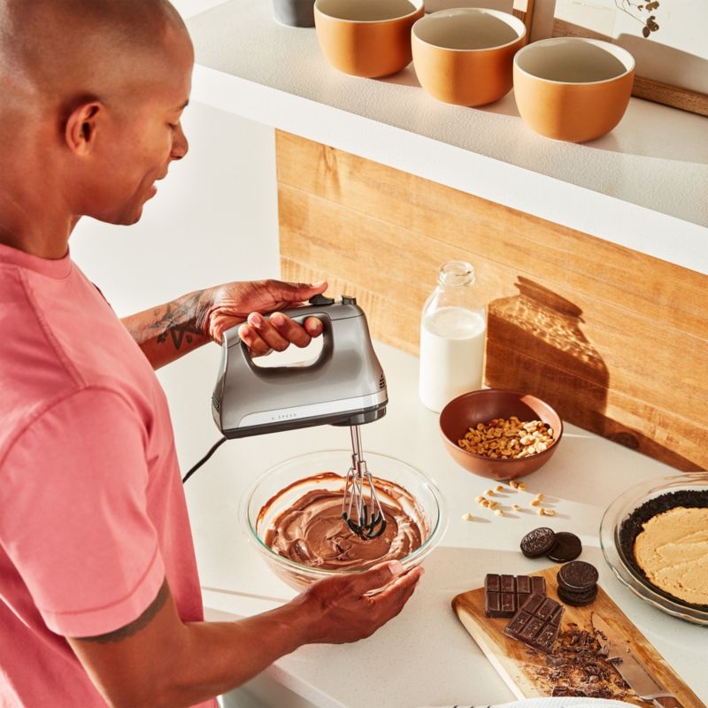 KitchenAid ® Contour Silver 6-Speed Hand Mixer with Flex Edge Beaters - Image 1