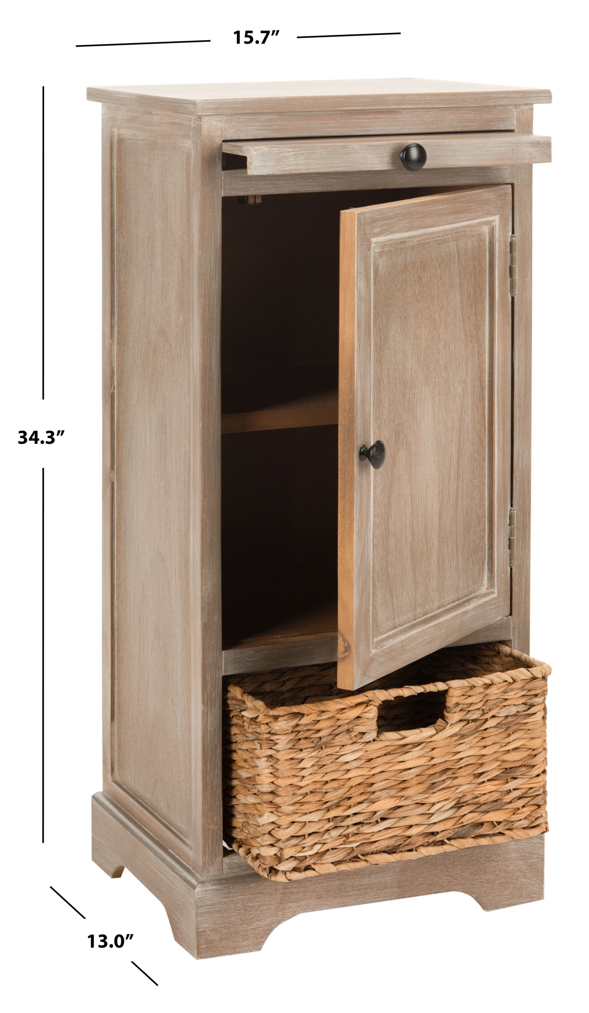 Raven Storage Unit - White Washed - Safavieh - Image 9