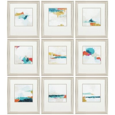 'Atmospheric' - 9 Piece Picture Frame Painting Print Set - Image 0