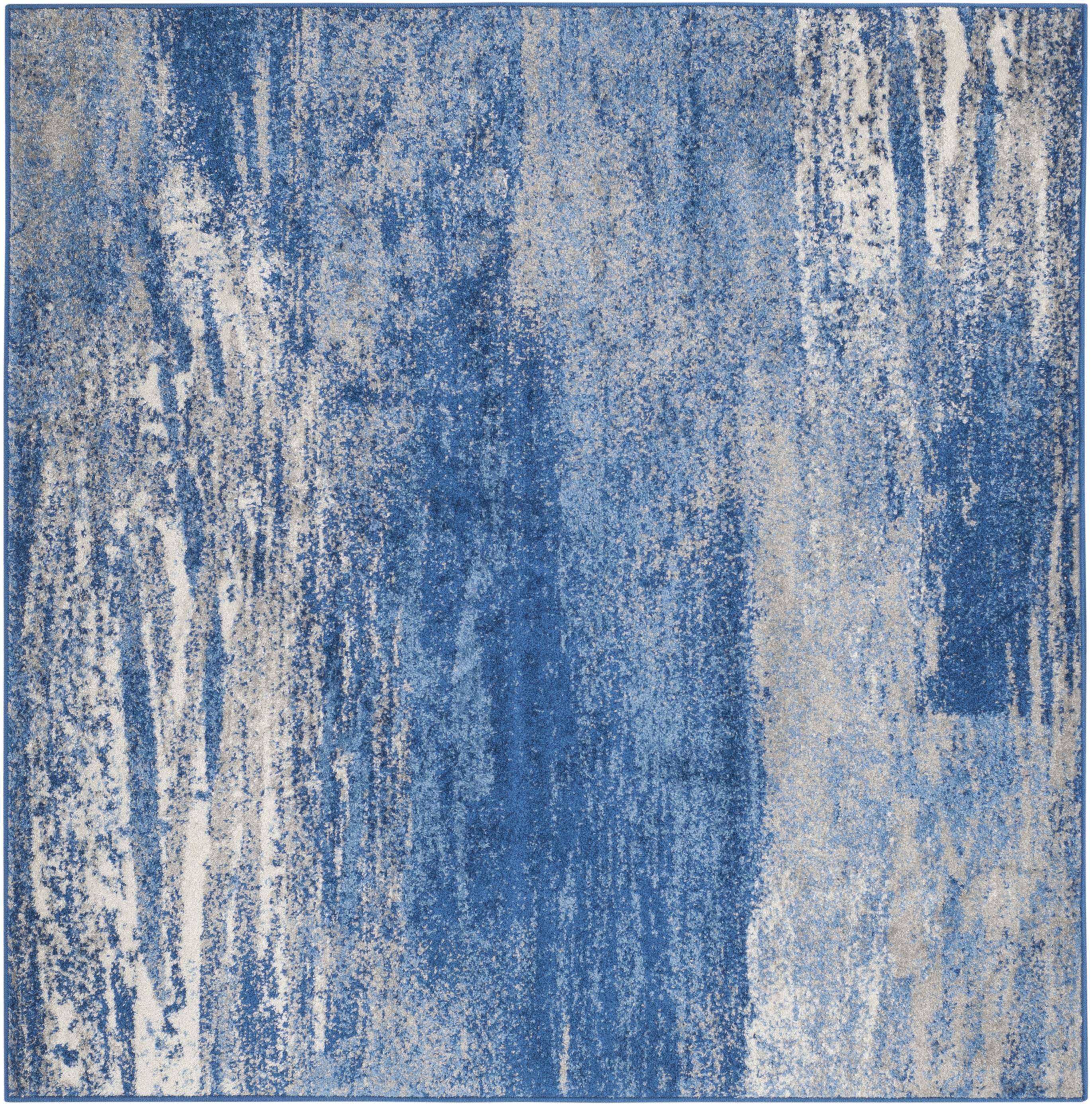Arlo Home Woven Area Rug, ADR112F, Silver/Blue,  8' X 8' Square - Image 0