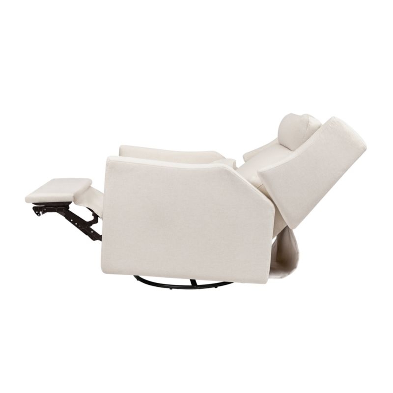 Babyletto Kiwi Plus Cream Nursery Swivel Glider Recliner Chair - Image 5
