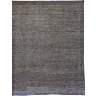 One-of-a-Kind Pakistan Gabeh Hand-Knotted Gray 9'1" x 11'7" Wool Area Rug - Image 0