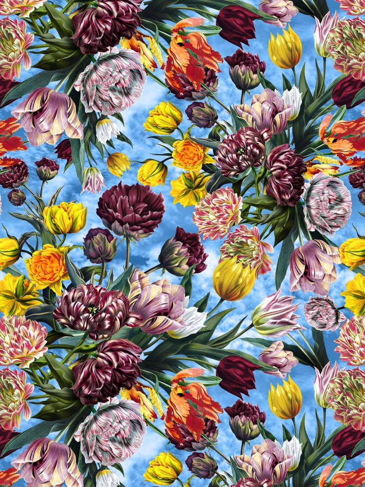 Sky Garden Framed Art Print by Burcu Korkmazyurek - Scoop Black - X-Small 10" x 10"-12x12 - Image 1
