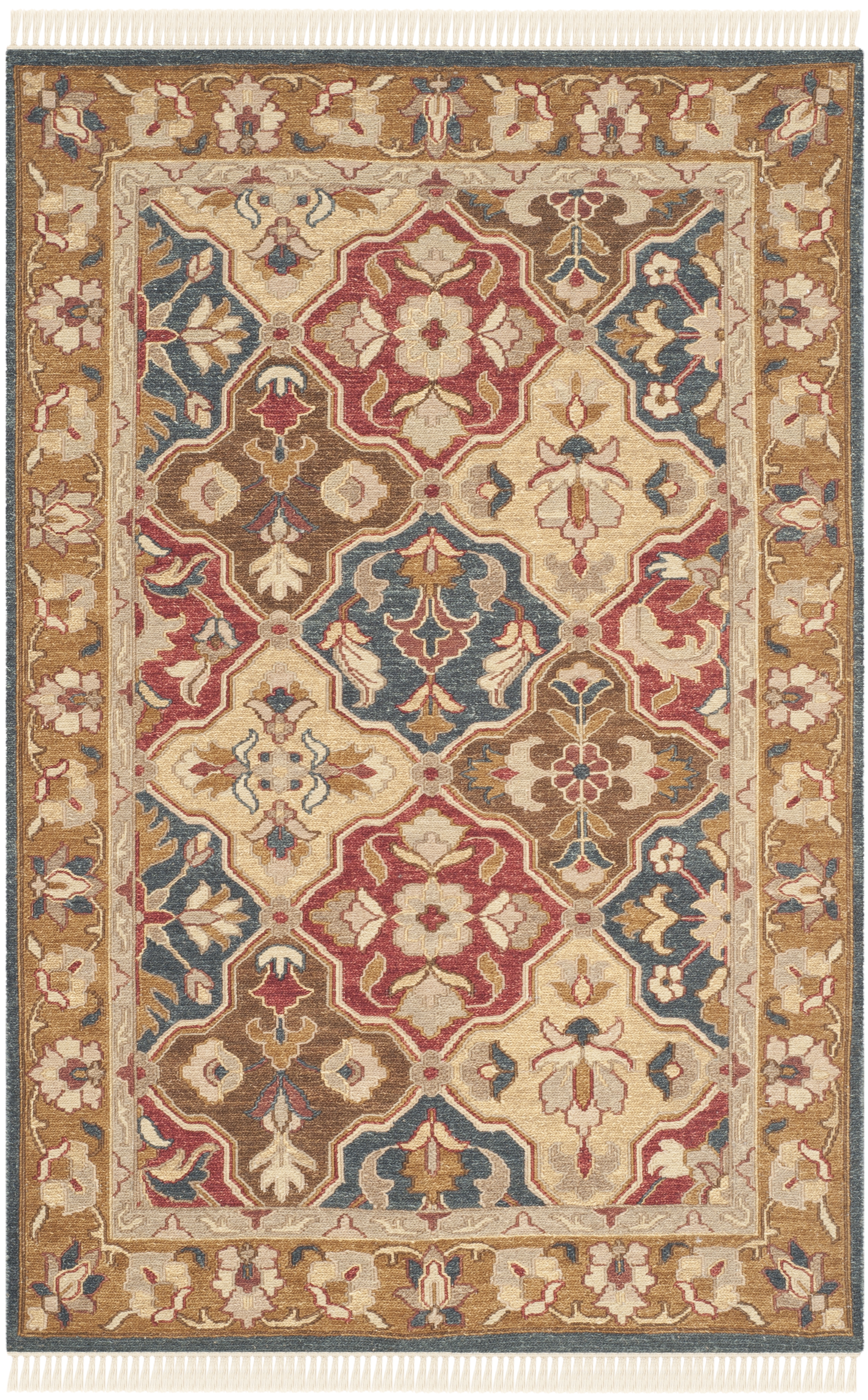 Arlo Home Hand Woven Flatweave Area Rug, SUM431A, Taupe/Multi,  6' X 9' - Image 0