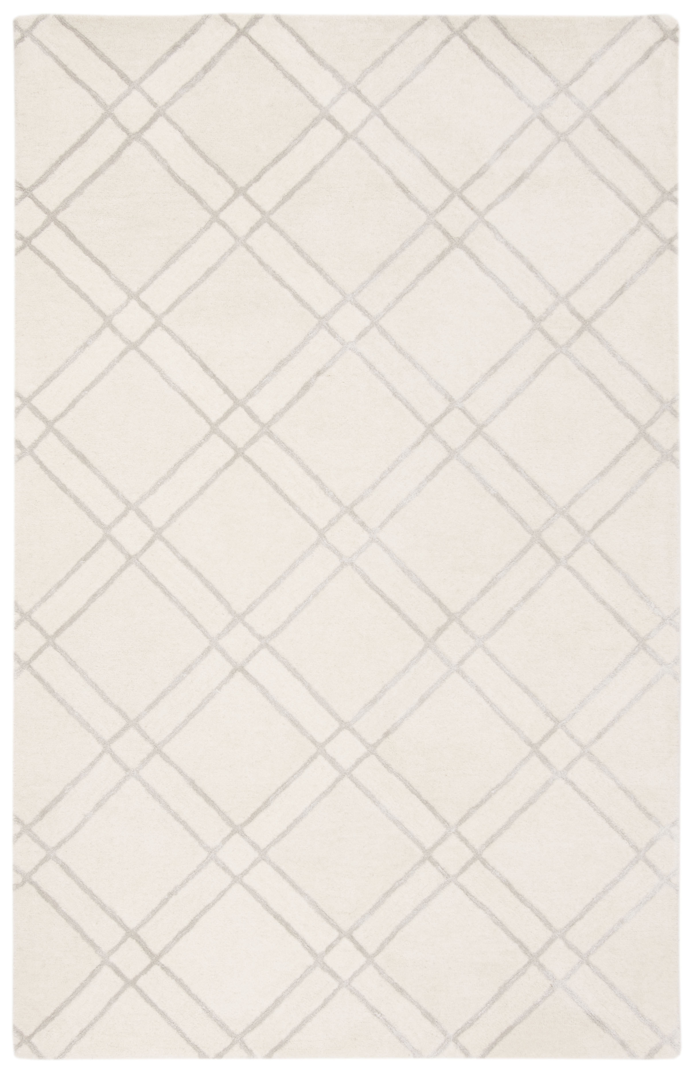 Arlo Home Hand Tufted Area Rug, HIM901A, Ivory/Silver,  4' X 6' - Image 0