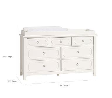 Ava Regency Extra Wide Dresser & Topper, Simply White - Image 5
