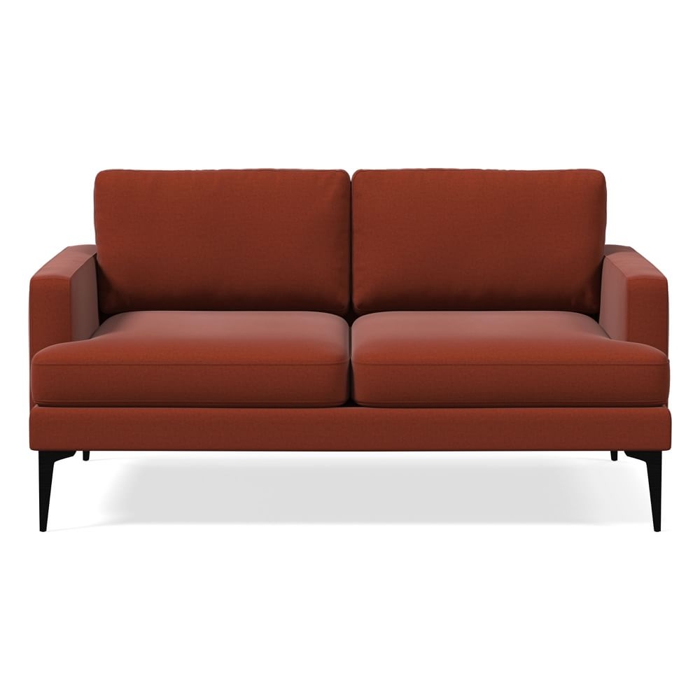 Andes 60" Multi-Seat Sofa, Standard Depth, Distressed Velvet, Burnt Umber, Dark Pewter - Image 0