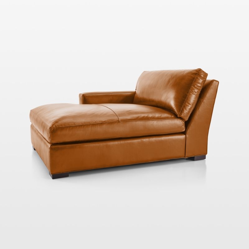 Axis Leather Left-Arm Extra Wide Chaise Lounge Sectional Piece - Image 1