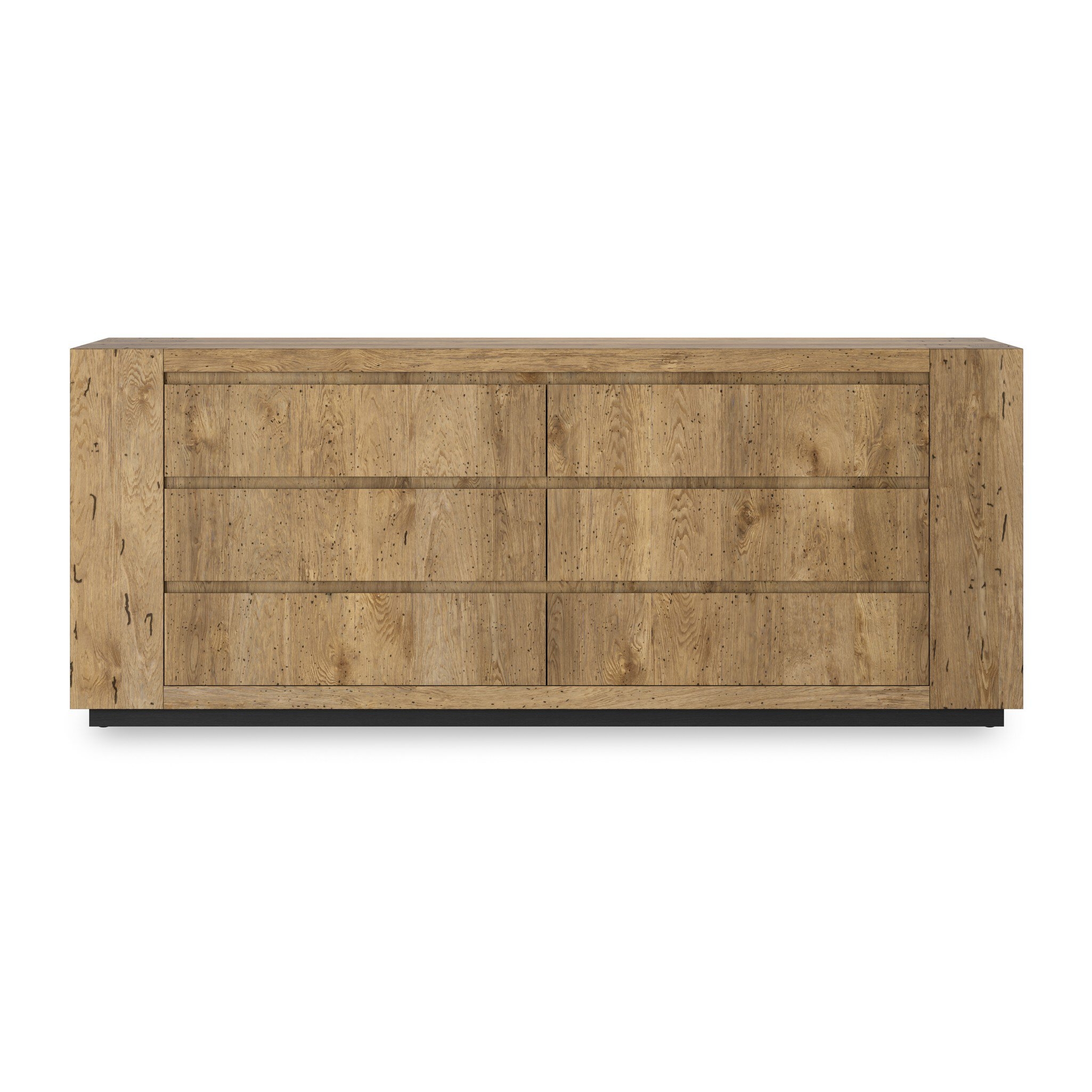 Abaso 6-Drawer Dresser - Rustic Wormwood Oak - Image 0