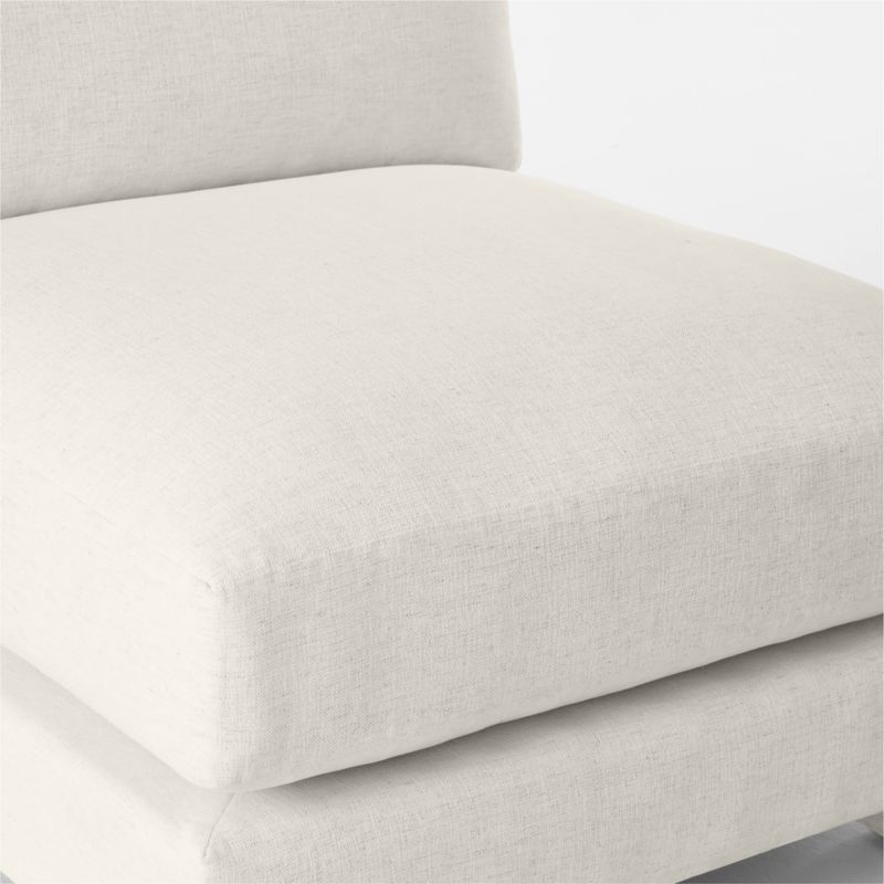 Marguerite White Performance Fabric Armless Chair - Image 5