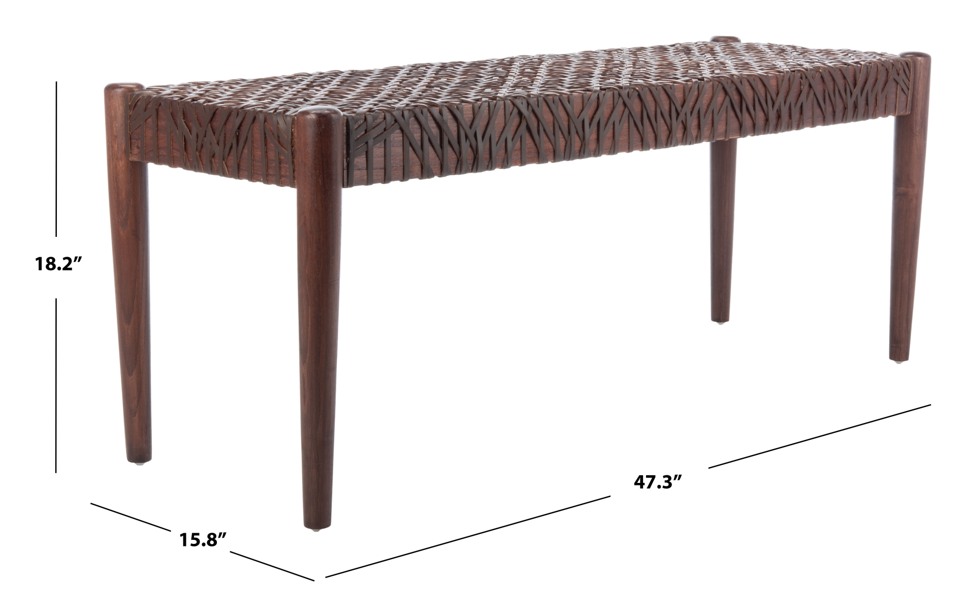 Bandelier Bench - Brown - Safavieh - Image 5