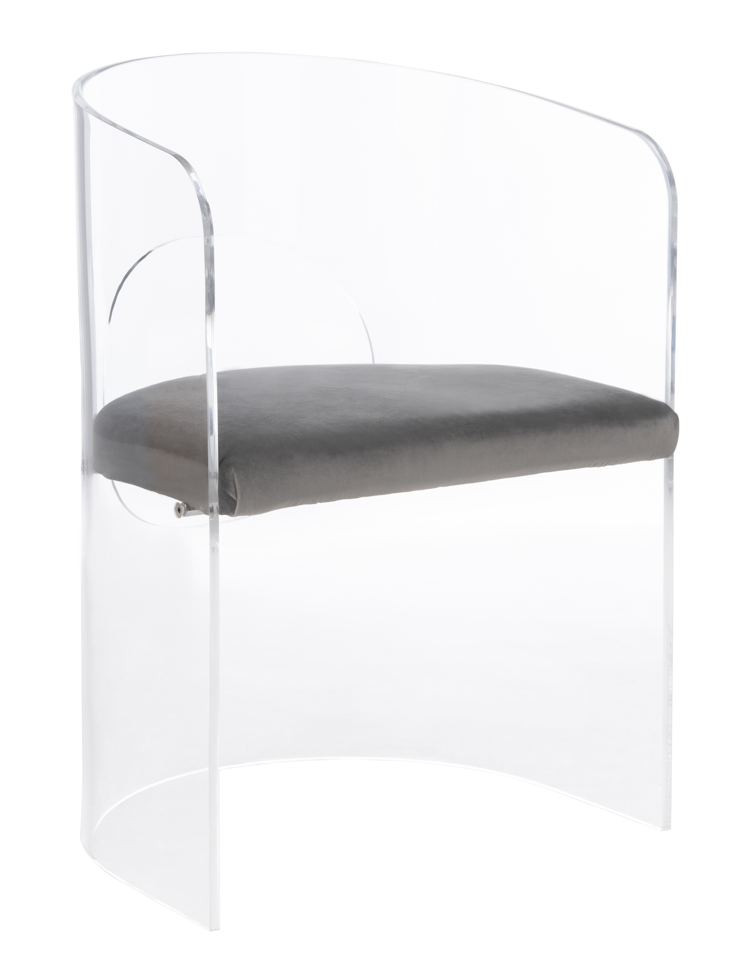 Estelle Acrylic Accent Chair - Clear/Grey - Arlo Home - Image 1