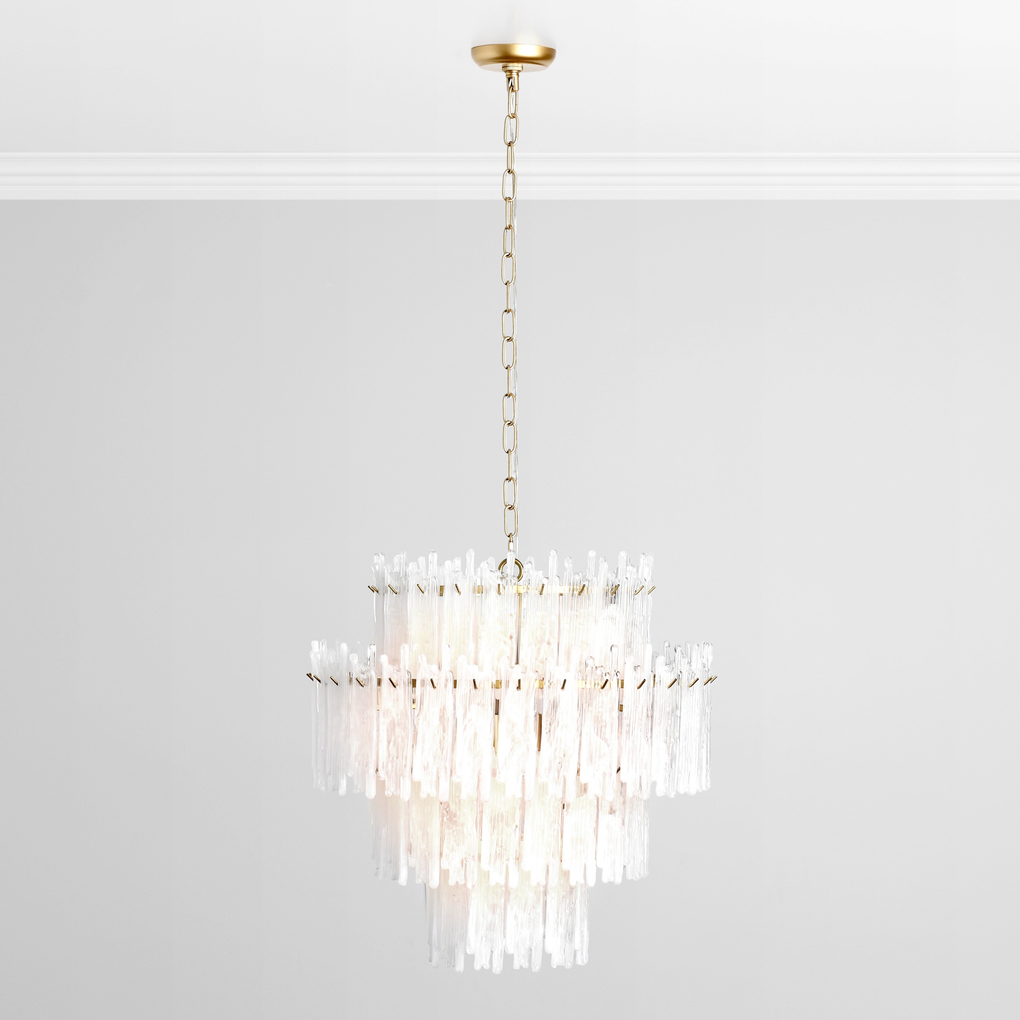 Everly Chandelier Round Clear/White - Image 1