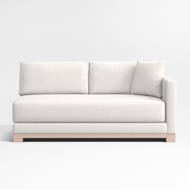 Gather Deep Wood Base Bench Right-Arm Sofa Sectional Piece - Image 0