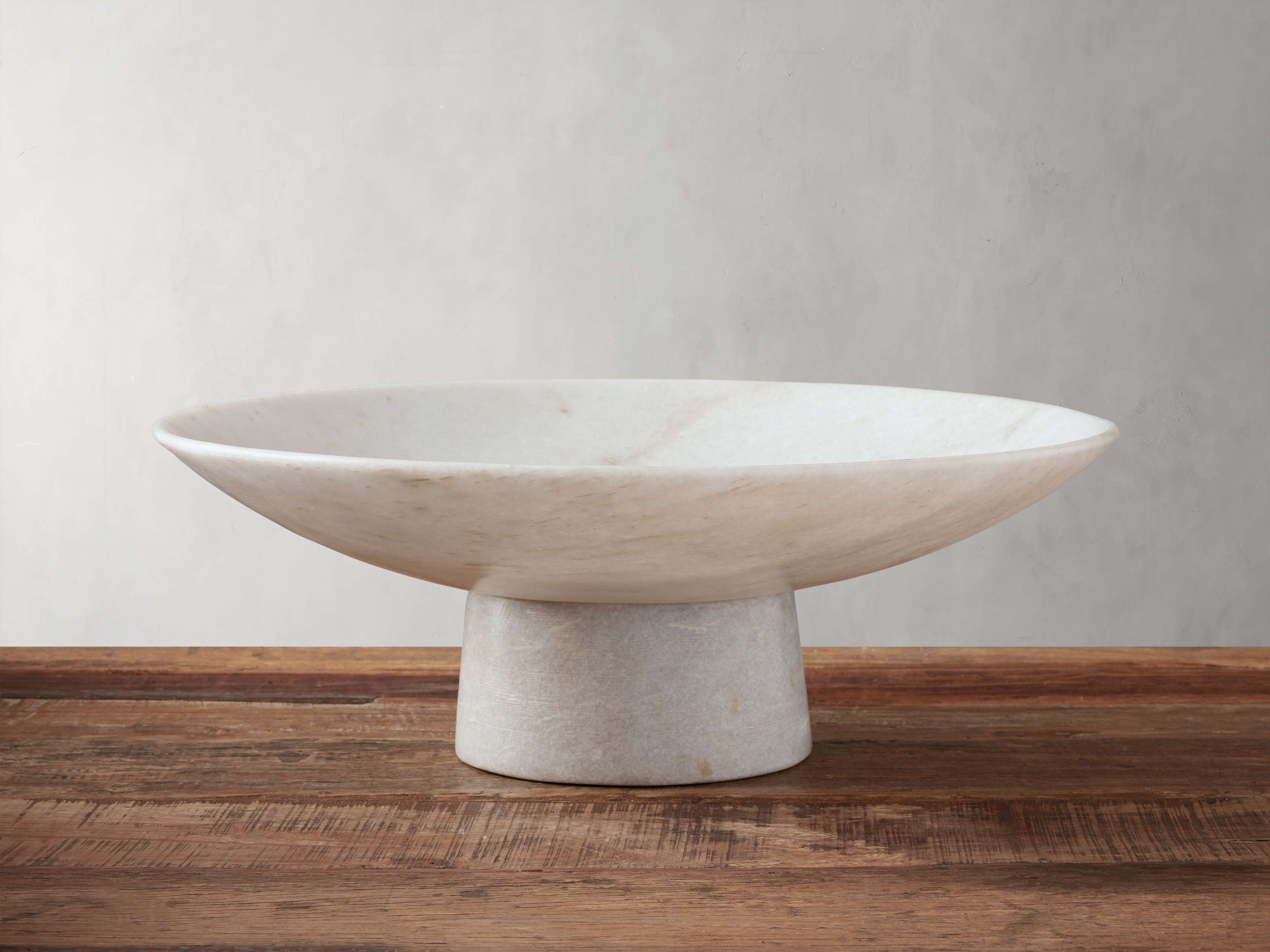 Omo Pedestal Bowl Marble in White - Image 0